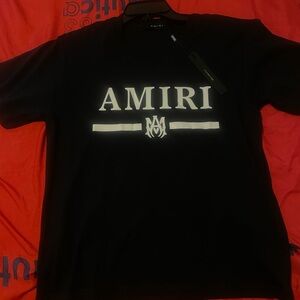 AMIRI Black and White Logo Tee